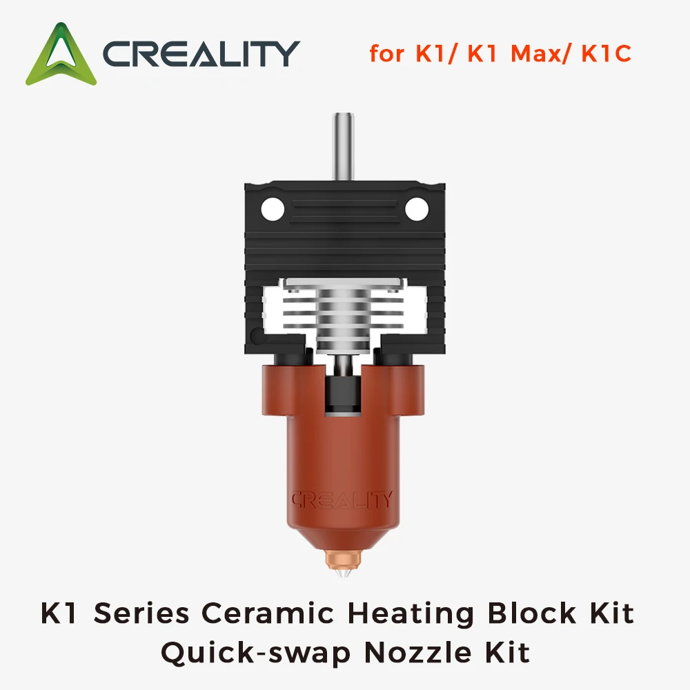 Creality K1 Series Ceramic Heating Block Kit Updated Quick-swap Nozzle Kit for K1 K1-Max K1C 3D Printer