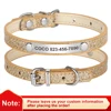 Anti-lost Cat ID Collar Personalized Puppy Cat Collars Necklace Free Engraved ID Name Tag For Kitten Cats Small Dogs Bling 5