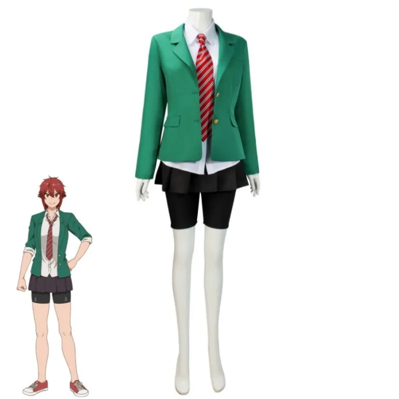 Tomo chan wa Onnanoko Tomo chan Is a Girl Tomo Aizawa School Uniform Green  Cosplay Costume