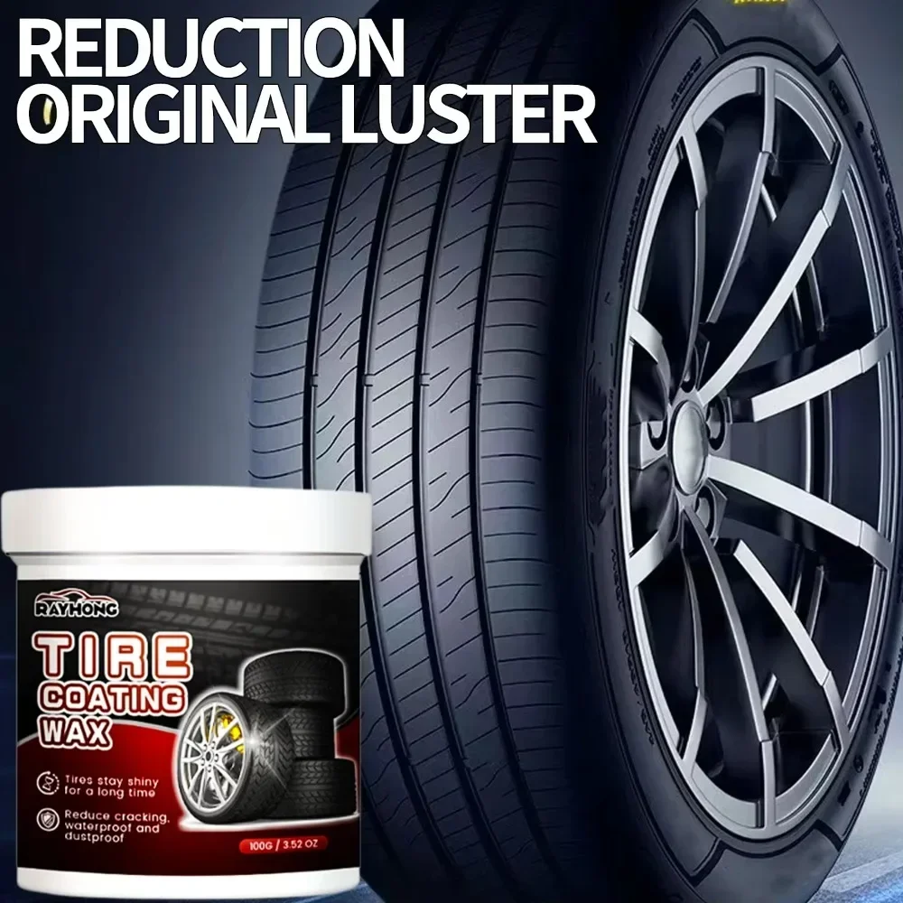 Car Tire Coating Wax Rim Maintenance Rust Removal Cleaner Auto Motorcycle Bicycle Tyre Prevent Crack Polishing Cleaning Agent