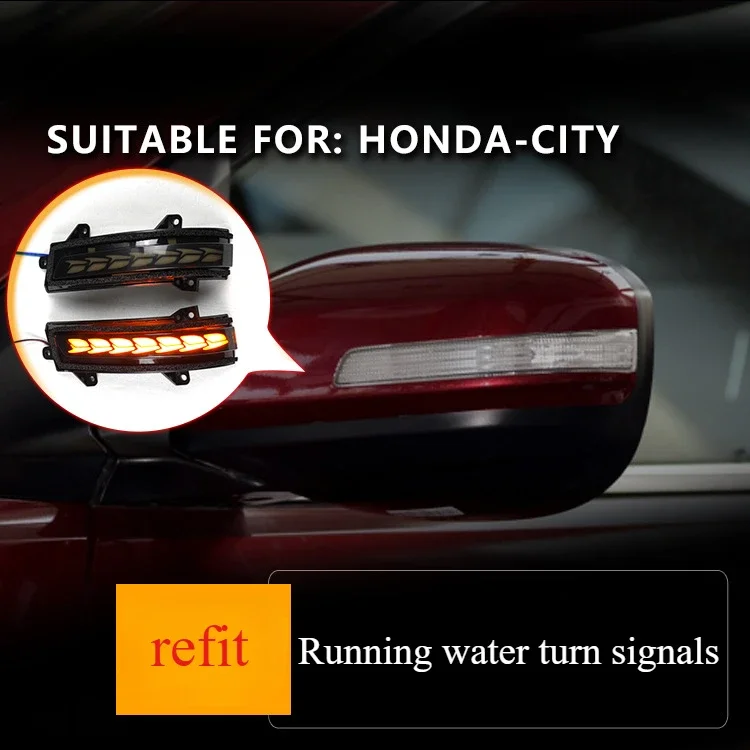 For Honda Fengfan's special rearview mirror, running water turn signal, a touch of blue daytime running lights, dragon scales