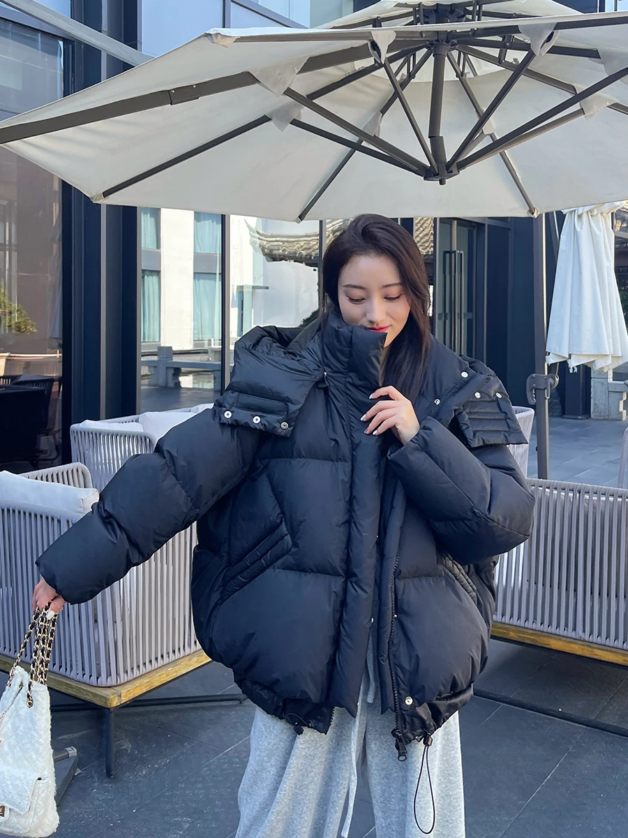 

Jackferre Women's Winter Jacket Hooded Fashion Super Warm 90% Duck Down Comfortable Classic Top Material Down Coats