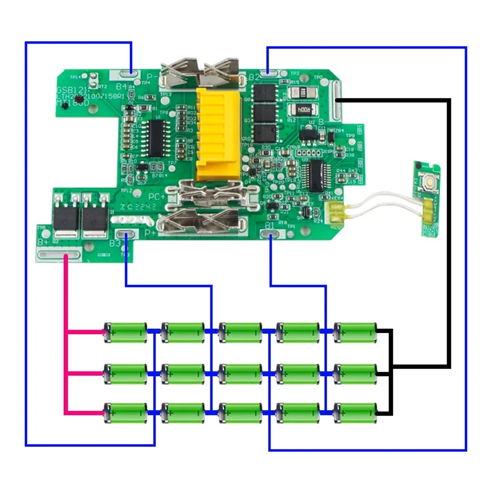 18V 9Ah Li-Ion Battery Case Shell Set With PCB Circuit-Board For Makit BL1830 BL1860 BL1890 Power Tool Accessories Replacement