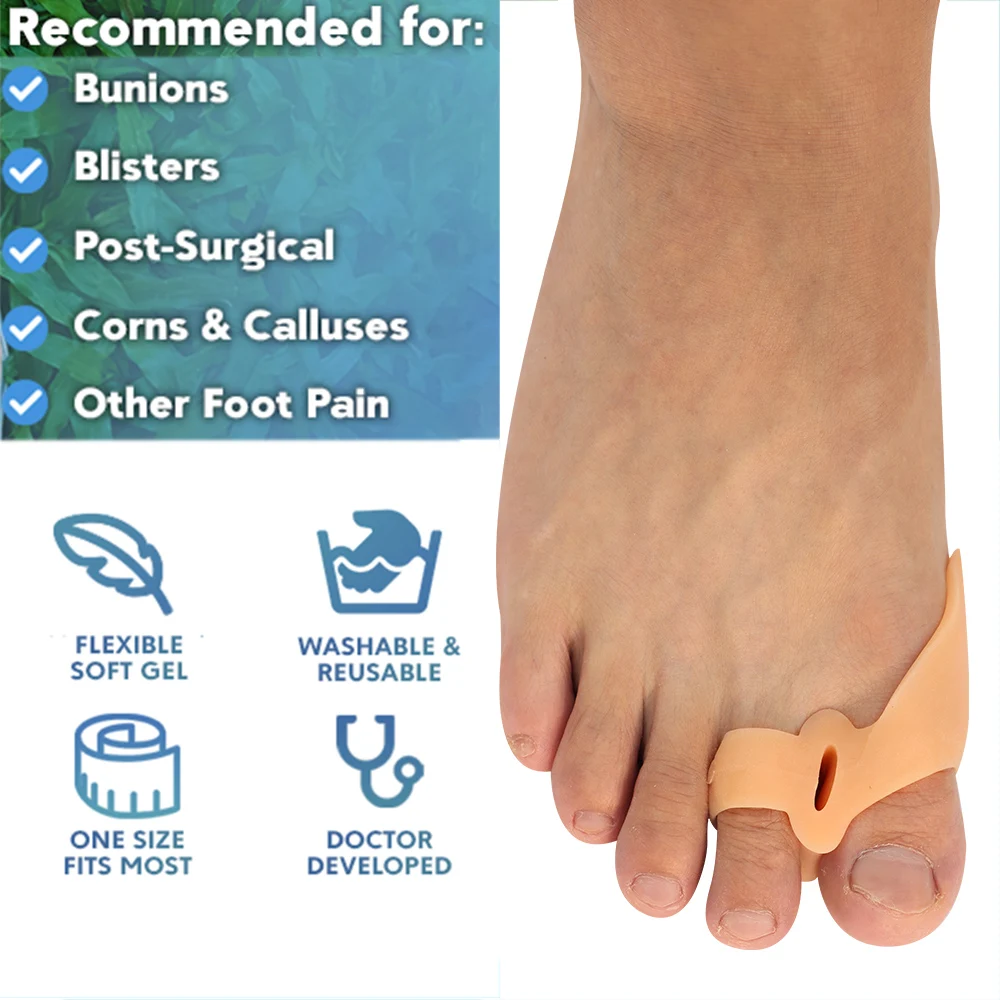 Foot Surgery Correcting Soft Corns Pexmen 2Pcs Gel Bunion