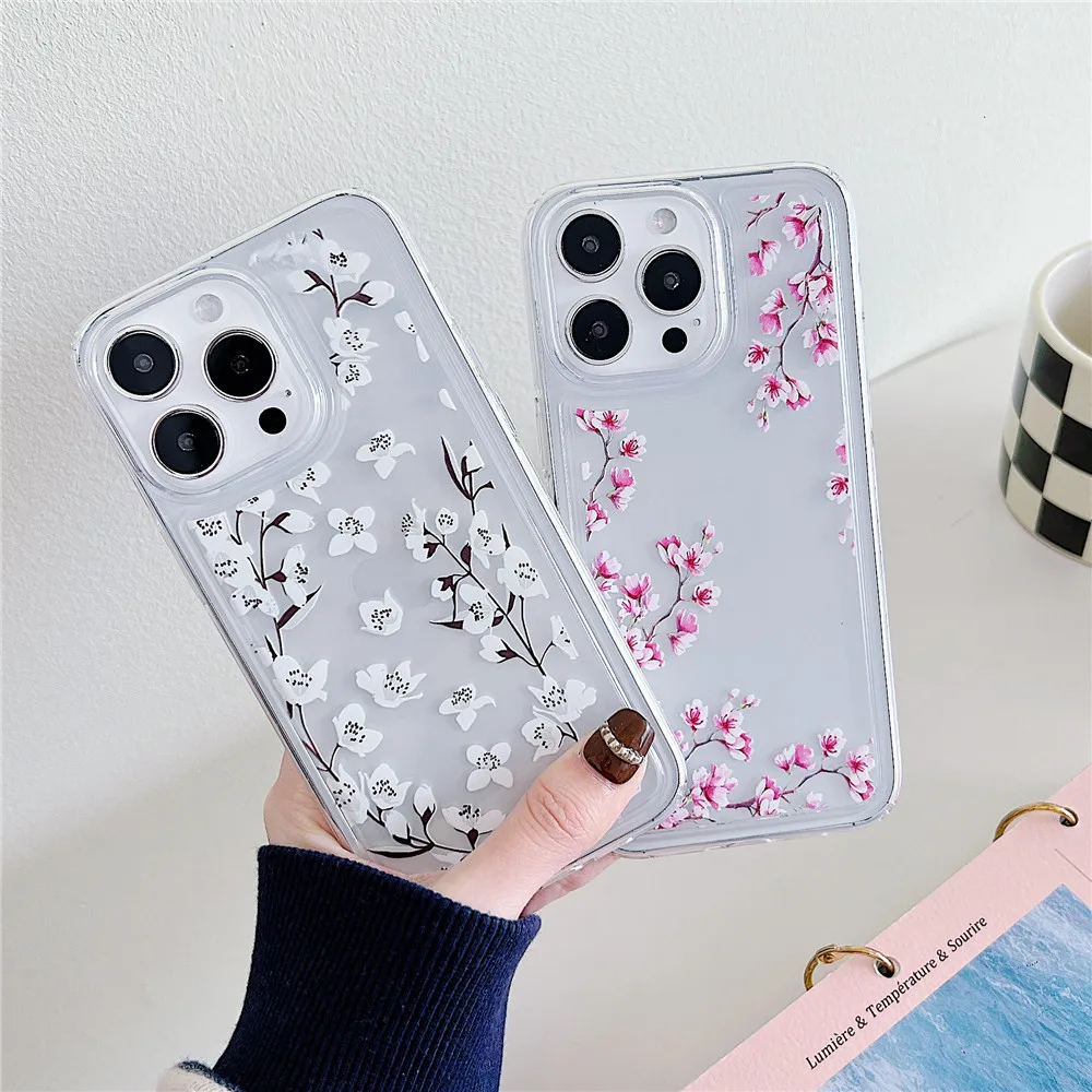 Flower Phone Case Soft Silicone Shockproof Cover For Iphone_voghion.com