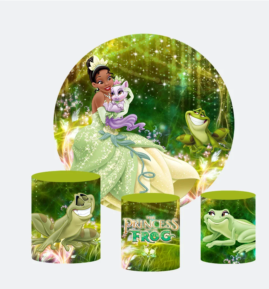 Disney Princess Tiana And The Frog Fondale Party Photography Background Baby Shower Girl Birthday Party Cake Table Banner