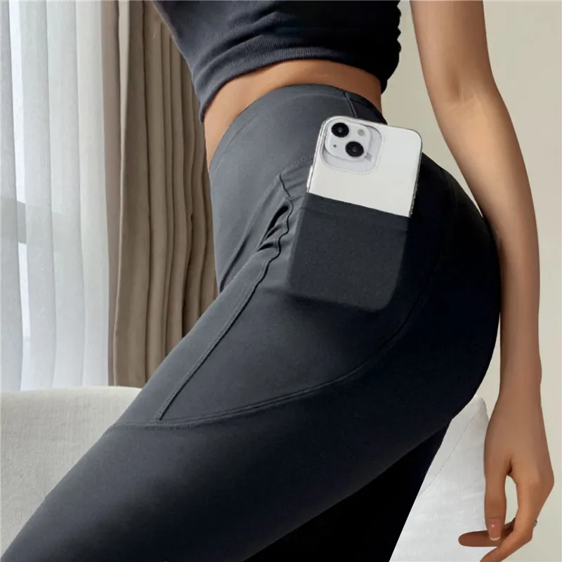 New Seamless Leggings With Pocket Women Soft Workout Tights Fitness Outfits  Yoga Pants High Waist Gym Wear Cotton Leggings - AliExpress