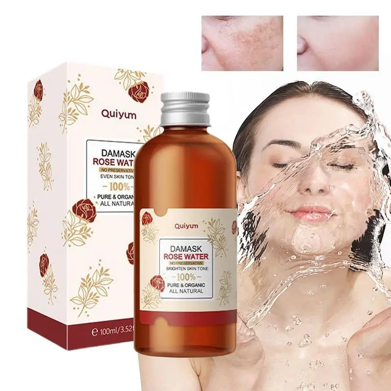 100ml Rose Pure Dew Damask Rose Water Rosehip Essential Oil Natural Pure Oil Essential Oils Hydrosol Facial Toner face toner