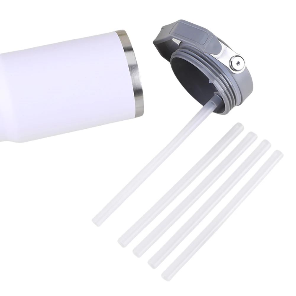 5Pcs Replacement Straws Wear-Resistant Clear Straws Long Plastic for Stanley 30oz Cup