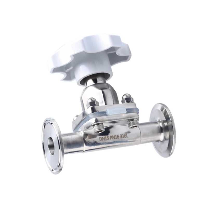 Sanitary Diaphragm Valve 1/2“ to 1.5" SS316L Stainless Steel Tri Clamp