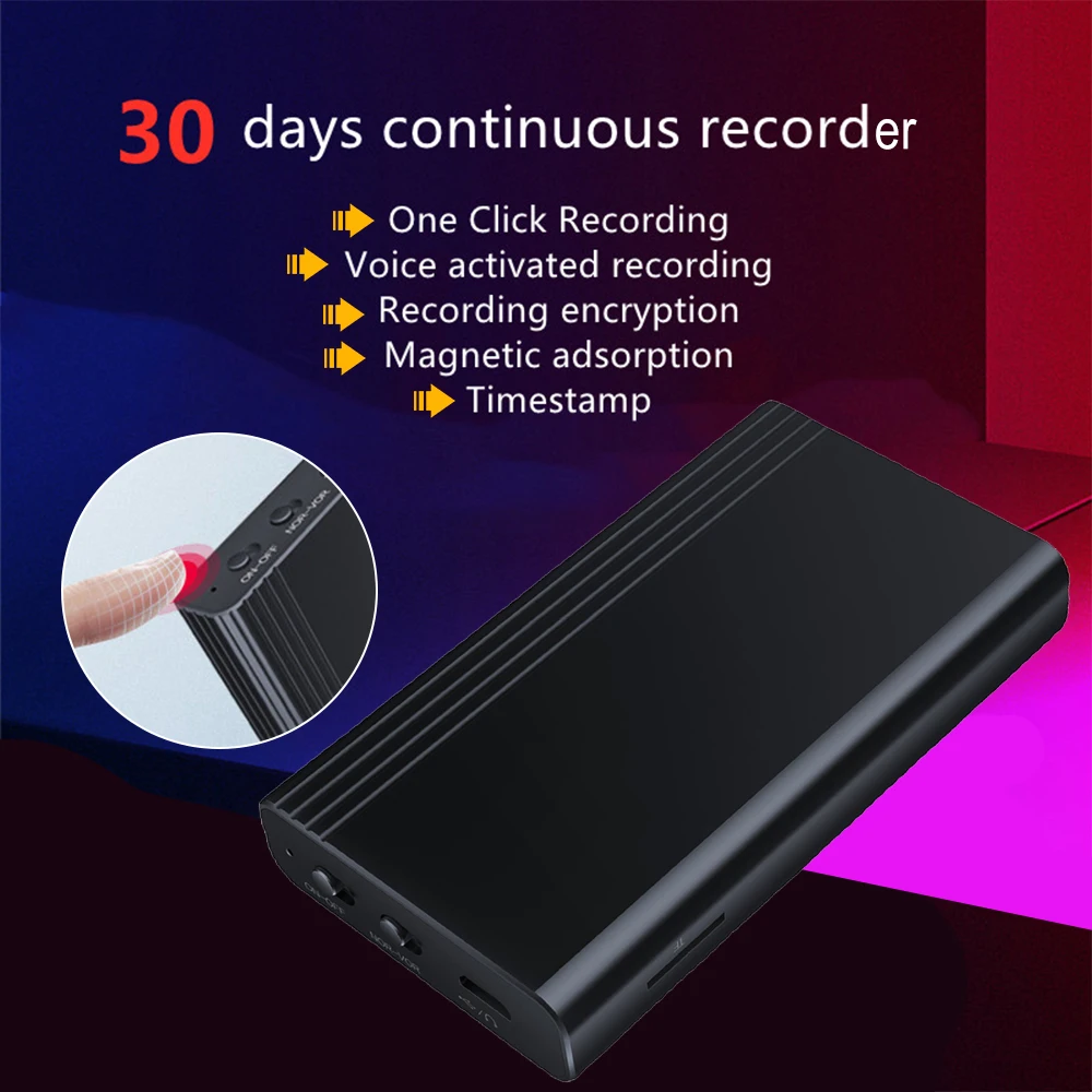 Registratore Vocale Spia 64GB - Ricaricabile USB, Con Password, Per Lezioni E Riunioni - Foto 11