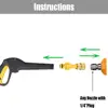 Car Wash Gun Adaptor For Elitech YILI Huter Patriot Daewoo Dax To 1/4" Quick Hitch Connect With Sprayer Nozzles 2