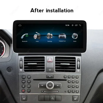Radio Estéreo Inalámbrico MEKEDE con CarPlay y Android Auto para Mercedes-Benz Clase C W204 S204 2008-2010 NTG4.0, Pantalla de Infoentretenimiento para Auto, Sistema Dual Linux, Unidad Principal con Pantalla Táctil, Navegación GPS, Reproductor Multimedia, Autoradio Inteligente, Control desde el Volante, Almacén en la UE 1