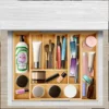 Bamboo storage box expandable knife and fork dividing and organizing box, drawer style cutlery storage boxes 5