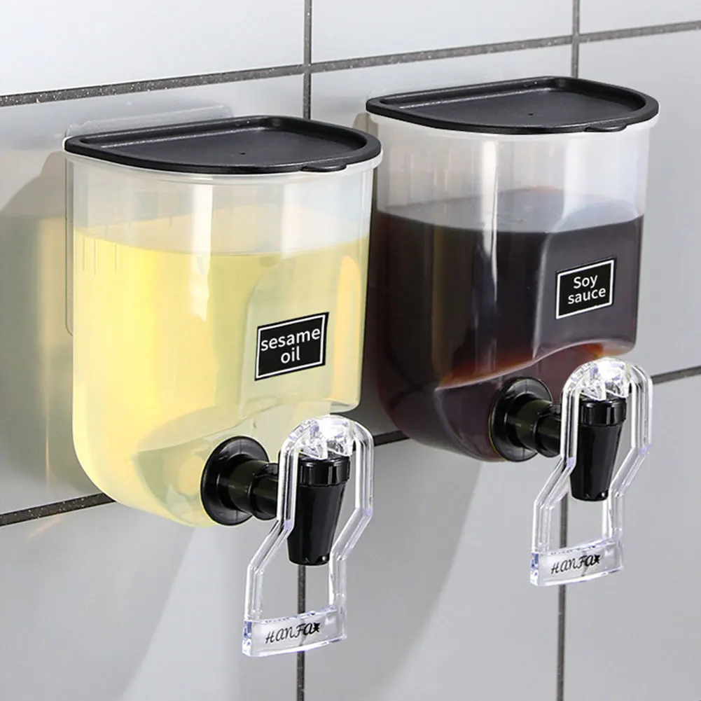 Self-Adhesive Wall-Mounted Oil Dispenser - 800Ml