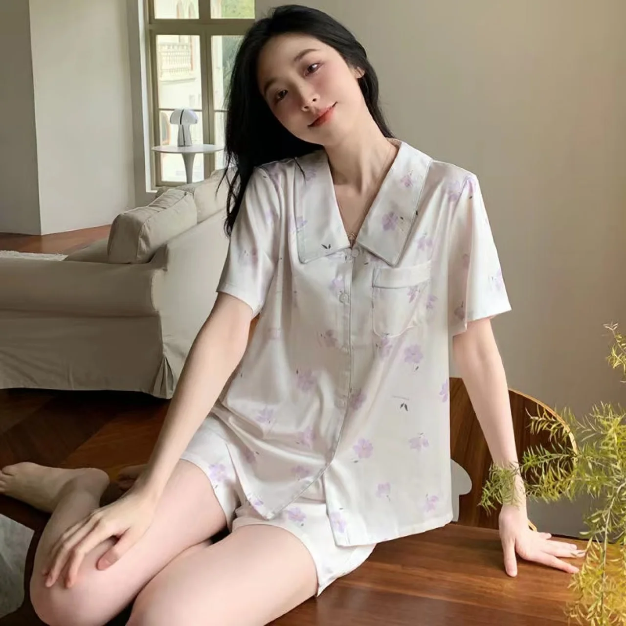 여성용 섹시한 스파게티 스트랩 탑 반바지 나이트 웨어 로즈 플라워 슬리퍼 섹시 레이스 새틴 파자마 세트 귀여운 속옷