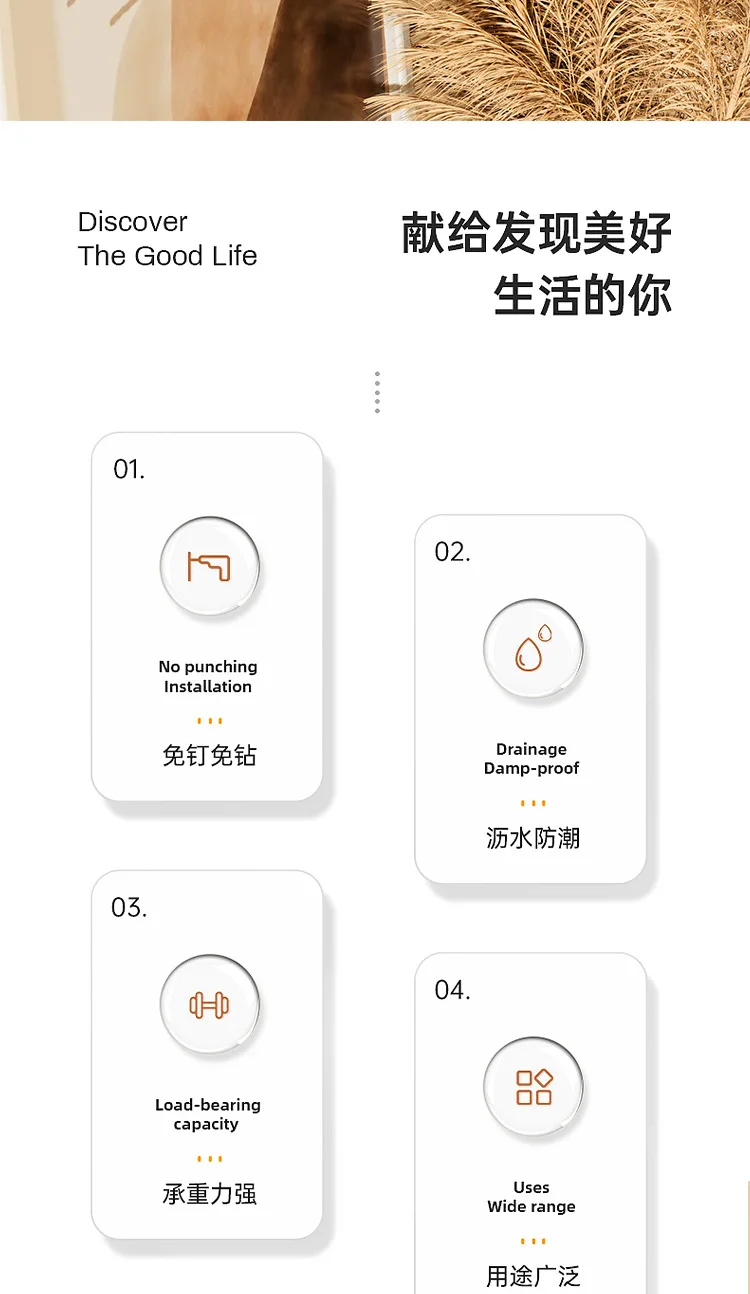 Description Picture 3 of itemSelf-adhesive Solid Wooden Hook Walnut Key Decorative Towel Holder Hook Door Hanger Wall Coat Rack Kitchen Bathroom Organizer