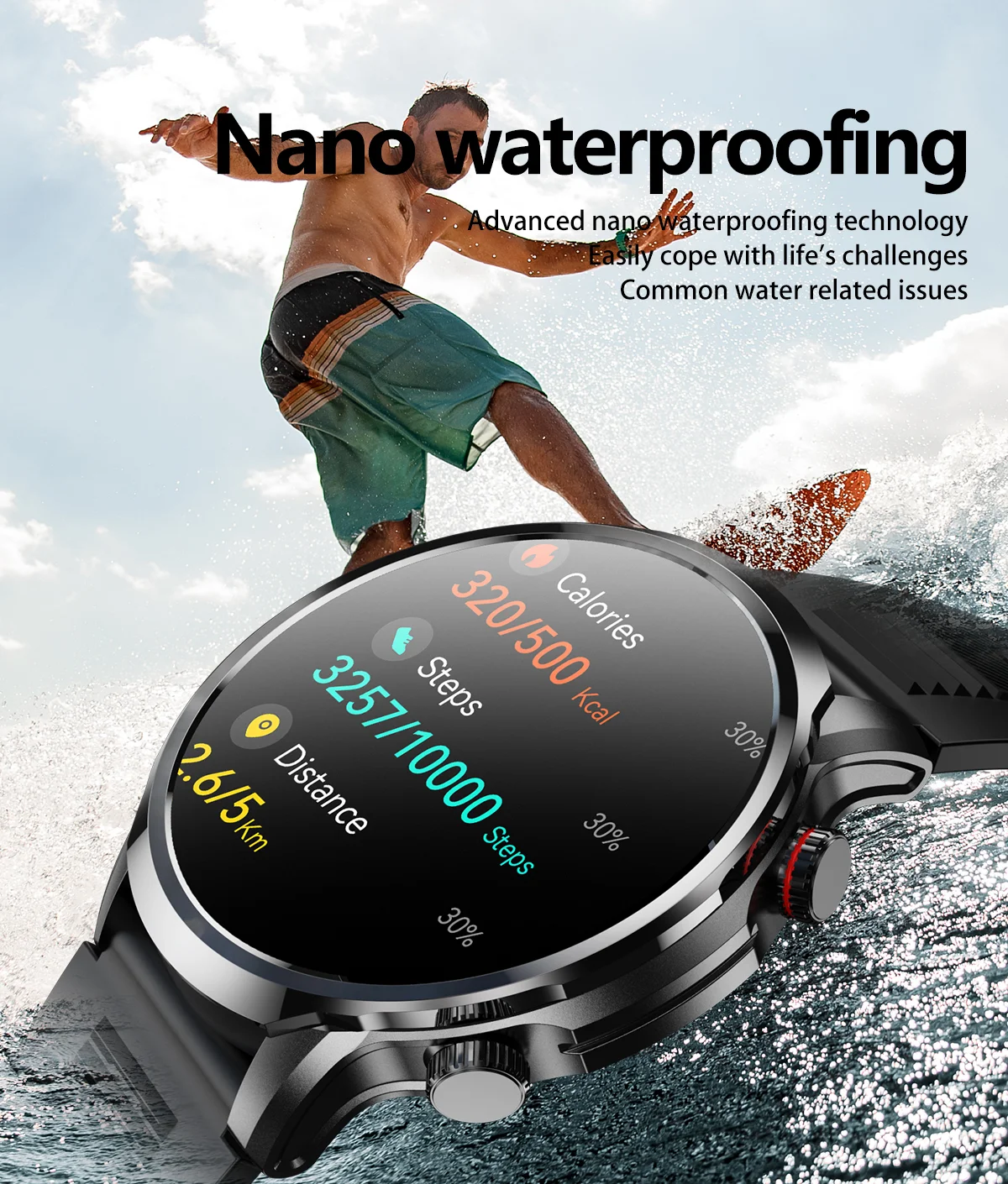 LIGE Smart watch 2025 Dual Bluetooth Call Watch Sport Fitness Bracelet Blood Oxygen IP68 Waterproof Smart Watch For Android IOS