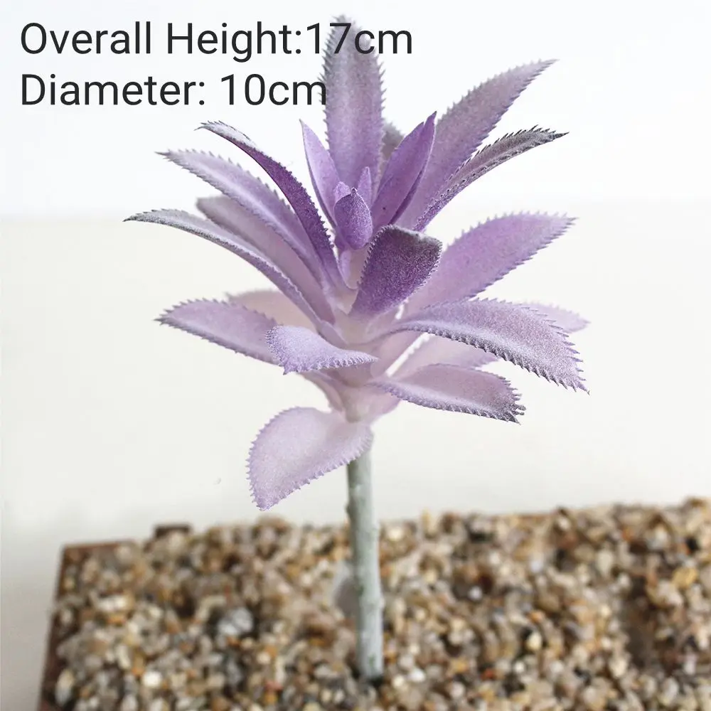 Vibrant Purple Flocking Artificial Succulent Decor