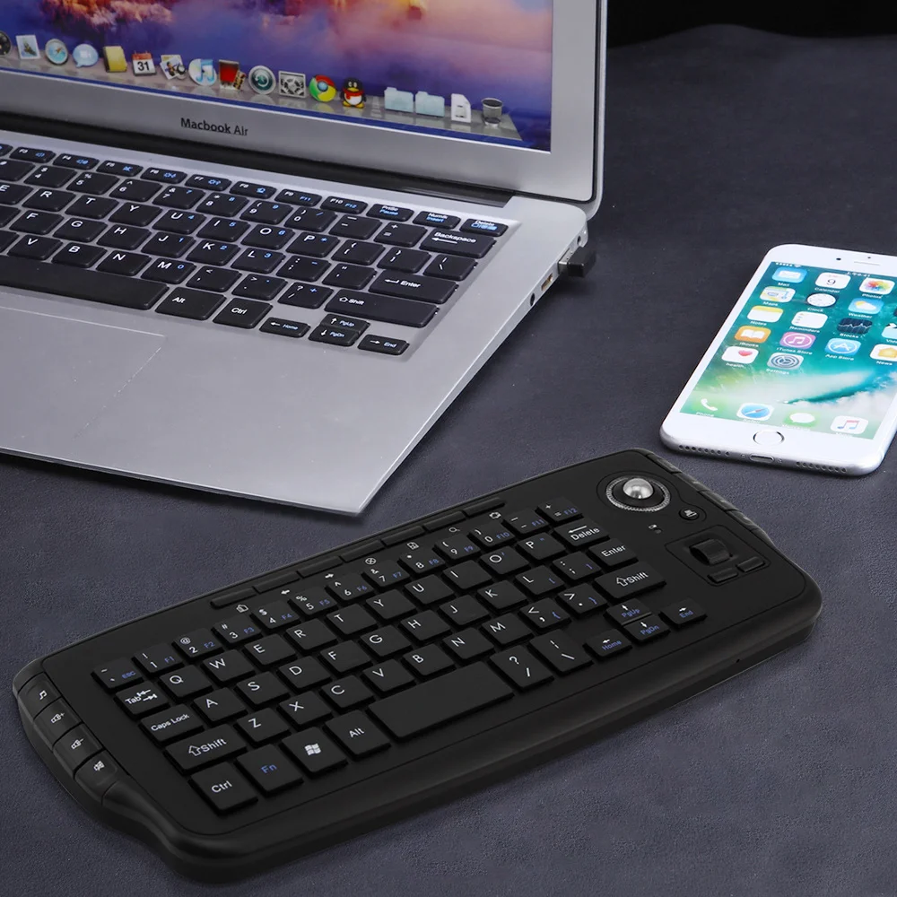 com Trackball e Scroll Wheel Mini Teclado