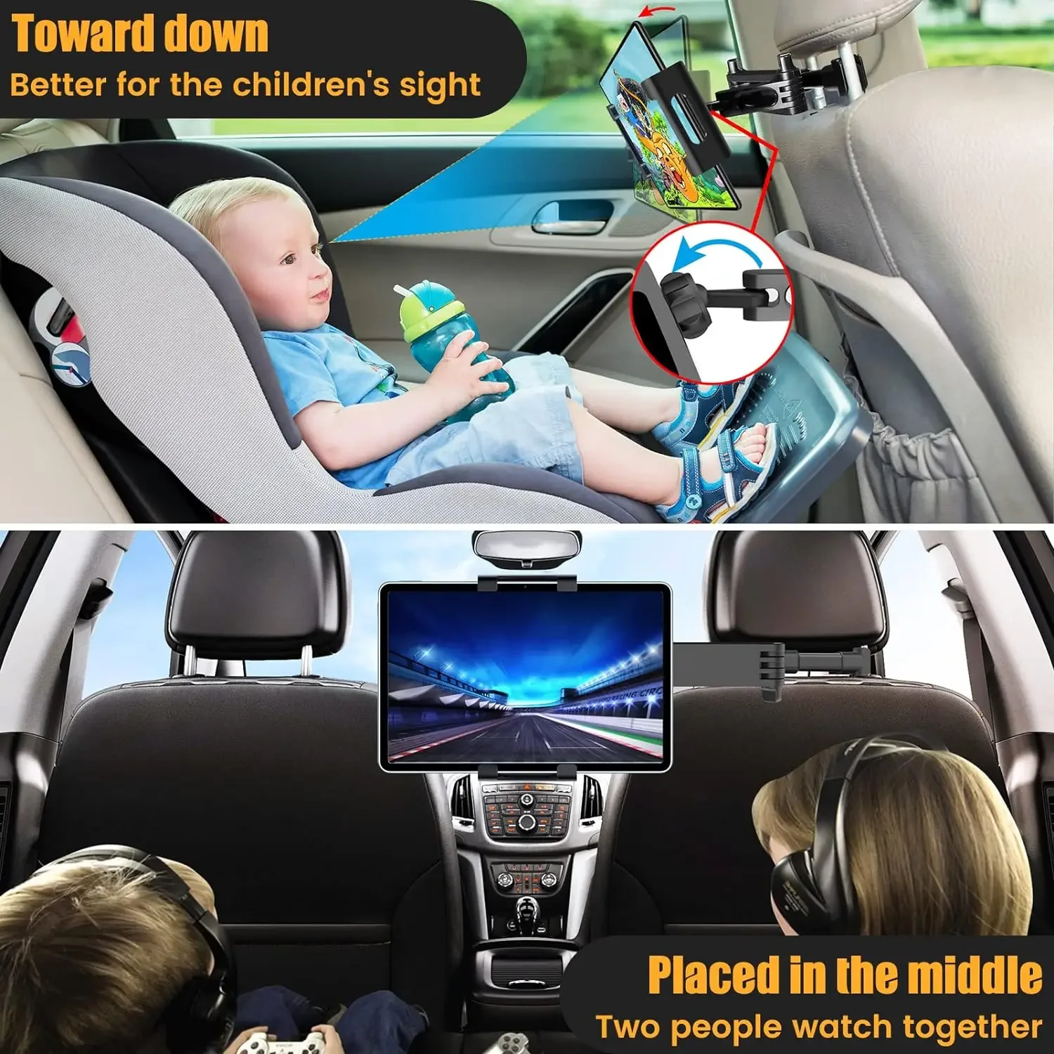 Seat Headrest Mount Car Phone Holders - Image 4