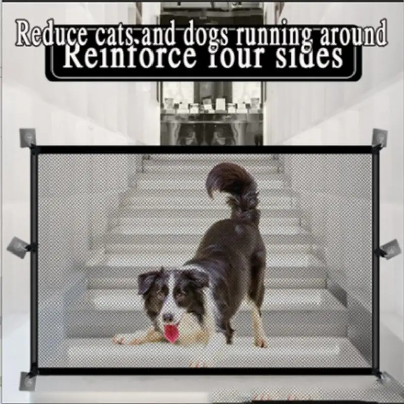 Valla plegable para perros, red de aislamiento para mascotas, puerta mágica para mascotas