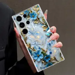 Elegant Flower Marble Phone Case - Premium Protective Cover - Galaxy S26 Edge (Mix01)