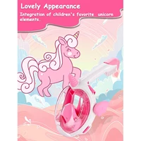 Full Dry Anti fog and Waterproof Unicorn Diving Mask With Advanced Respiratory System Swim and Snorkel For Children 1