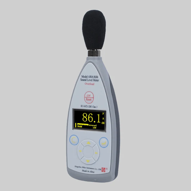 

AWA5636-1 Decibel Meter Sound Meter 30-130 dB Noise Meter Max/Min/Data Hold Sound Level Reader Noise Volume Measuring Monitoring
