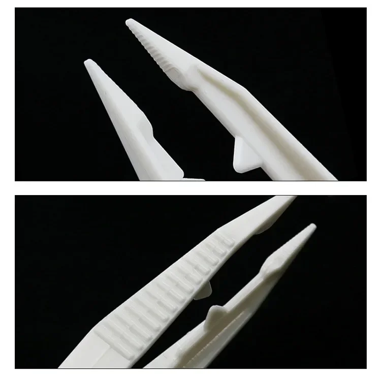Plastic Tweezers for Kids Small Disposable Tweezers Medical Repair Tools Crafts Clips 10 PCs
