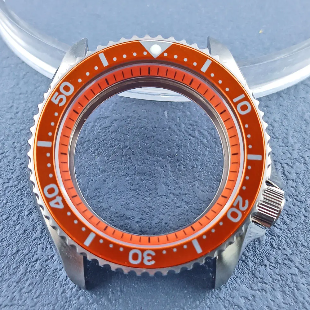 41mm 007 Silver watch case 316L stainless steel sapphire flat glass 10bar waterproof suitable for NH3 series 35 36movement