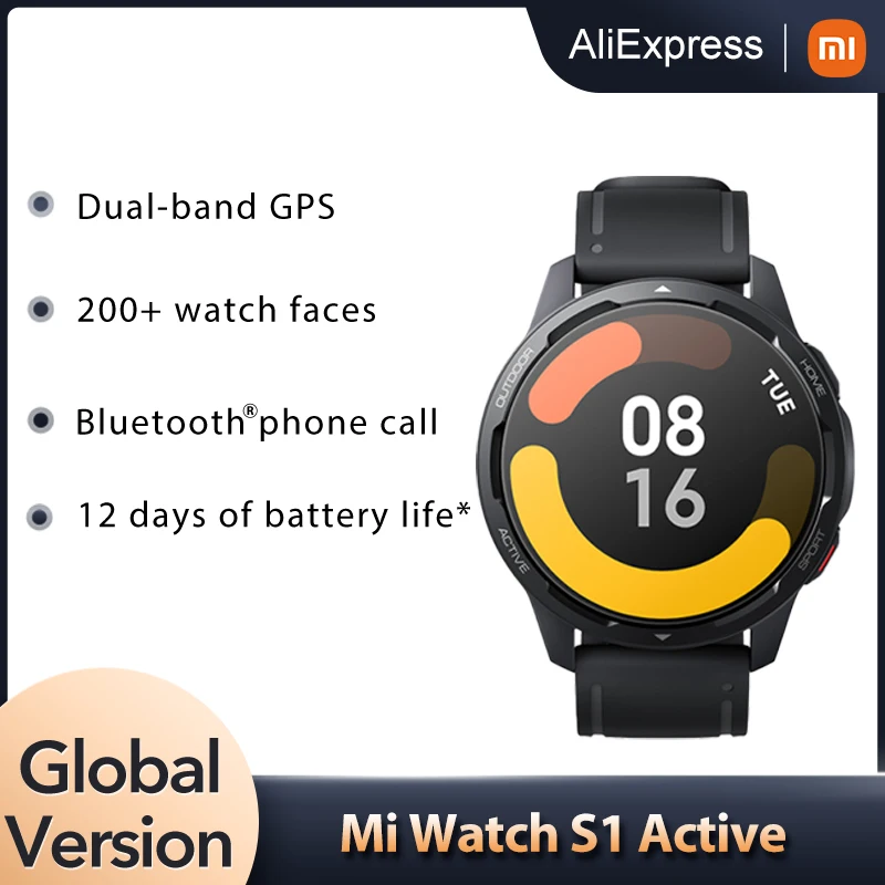  Xiaomi Watch S1 Active, 1.43 AMOLED Display, 117 Fitness  Modes, 19 Professional Modes, 200+ Watch Faces, Exquisite Metal Bezel,  Dual-Band GPS, 12 Days of Battery Life, Bluetooth Phone Call, Blue :  Electronics