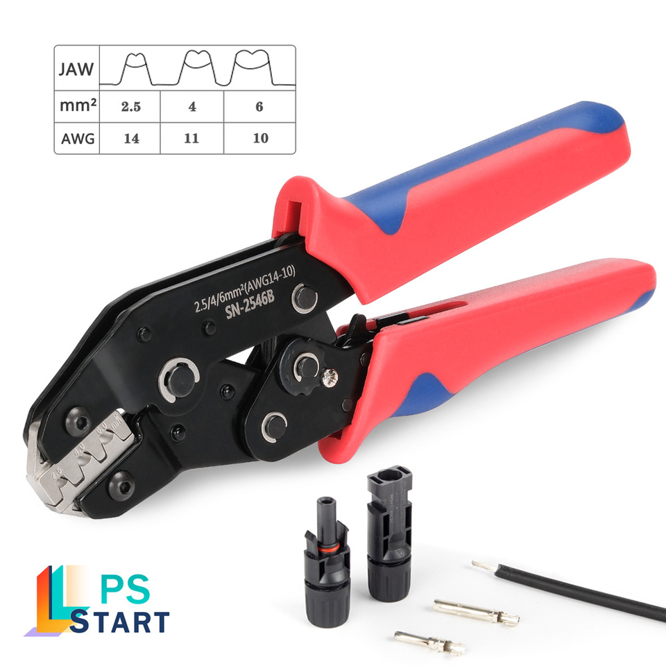 SN 2546B Wire Crimping Plier for Solar Plug Connectors Solar PV Cable Crimping Tool for Solar Connectors AWG14-10 2.5/4/6mm² 