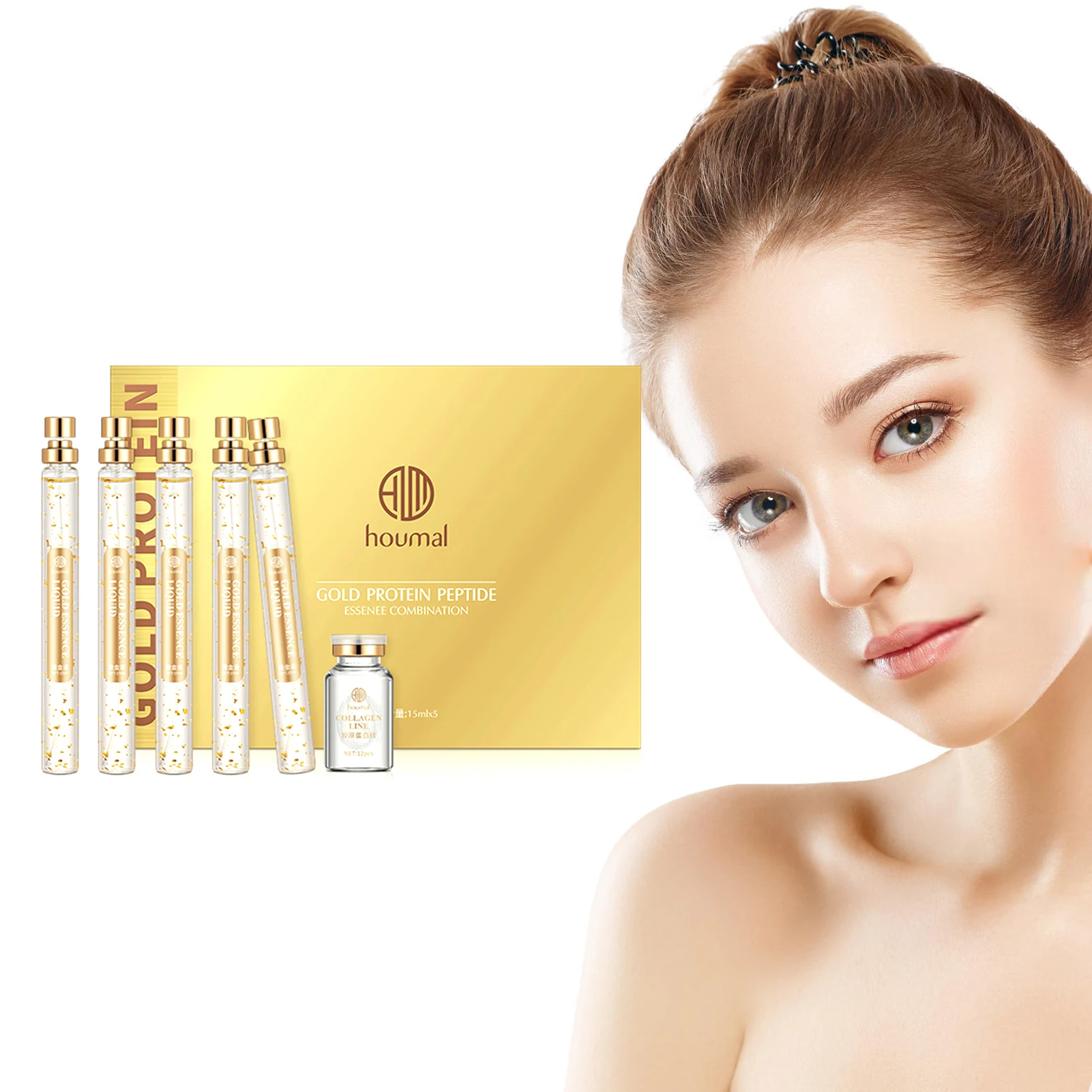 Protein Thread Lifting Kit Combination Of Soluble Protein Thread And Gold Essence Fine Lines Reduce Skin Whitening Tool For