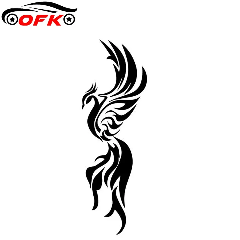 

Phoenix Fashion Creative Pattern Car Sticker PVC Decal Decor Door Black/Silver 16.1CM*5.4CM