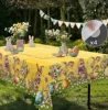 1 Easter Round Tablecloth, 5 Sizes Available, Polka Dot Easter Egg Printed Square Tablecloth, Edge Embossing Process, Spring Garden Tablecloth Decoration, Tablecloth for Daily Home Kitchen, Terrace, Easter Decoration 2