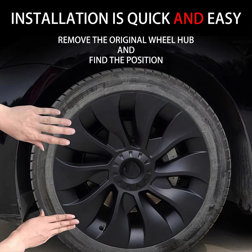 4PCS 18 Inch Wheel Hub Caps For Tesla Model 3