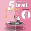 Foldable Mini Trampoline, 40" Rebounder for Adults & Kids, 450lbs Capacity with Adjustable T-Bar, Indoor Fitness Equipment