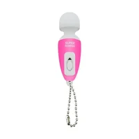 (pink)Portable Mini Massage Tiny Stress Relief Electronic Key-Chain Ring Full Body Massager Bath Accessories vibrate 1
