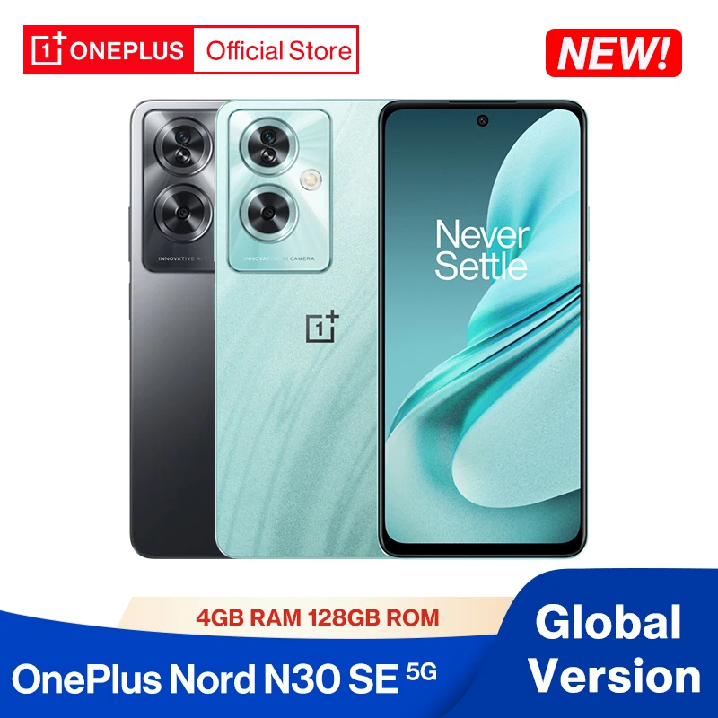  New OnePlus Nord N30 SE 5G Global Version 4GB 128GB 6.72" FHD+ Sunlight Display Dual Stereo Speakers 33W SUPERVOOC 5000mAh 