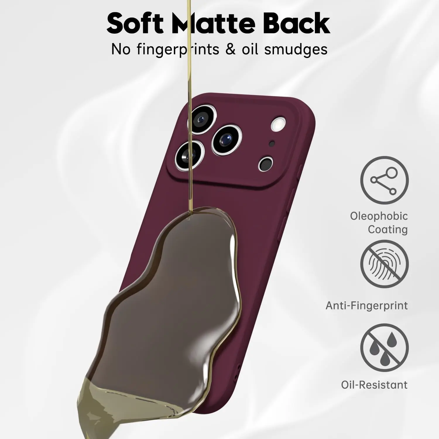 Noble Fashion Shockproof Liquid Silicone Phone Case - Solid Color Protective Cover
