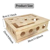 Wooden Cat Nail File Enrichment Box Scratching Smart Toy Box for Indoor Cats Stress-Free Alternative to Nail Clippers with Balls 3