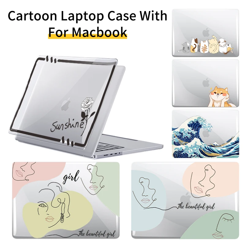 Чехол для ноутбука Macbook Air 13 M1 Chip Pro 14 16 15 дюймов жесткий корпус 2021 чехол A2179 A2289 A2337