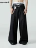 Mauroicardi Spring Autumn Long Loose Casual Baggy Flowy Soft Black Pleated Wide Leg Pants Men Luxury Designer Emo Clothing 2024 1
