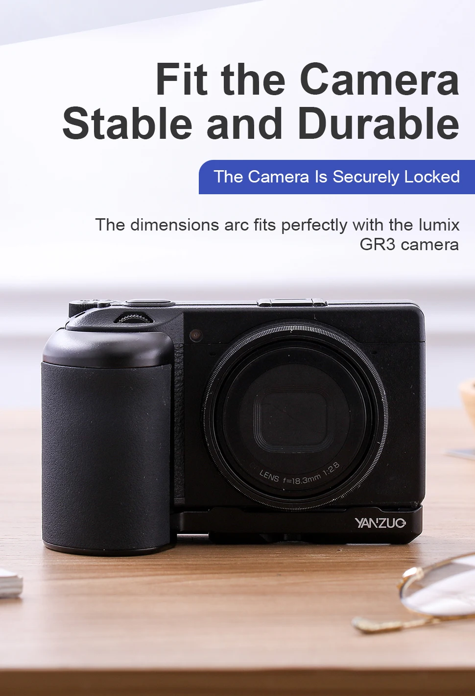 Aluminum Alloy Base Camera Handle for Ricoh GR3 GRIIIX Camera Grip Quick Install