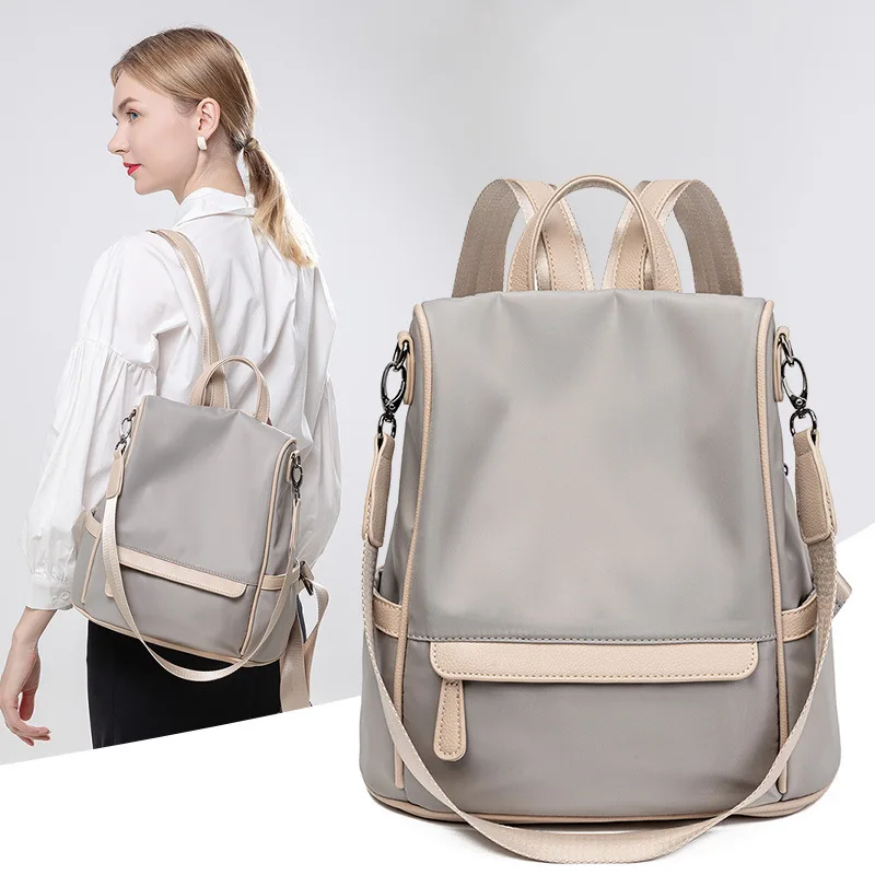 

2024new Oxford cloth backpack women's backpack Korean style fashion casual trendy large capacity travel bag schoolbag