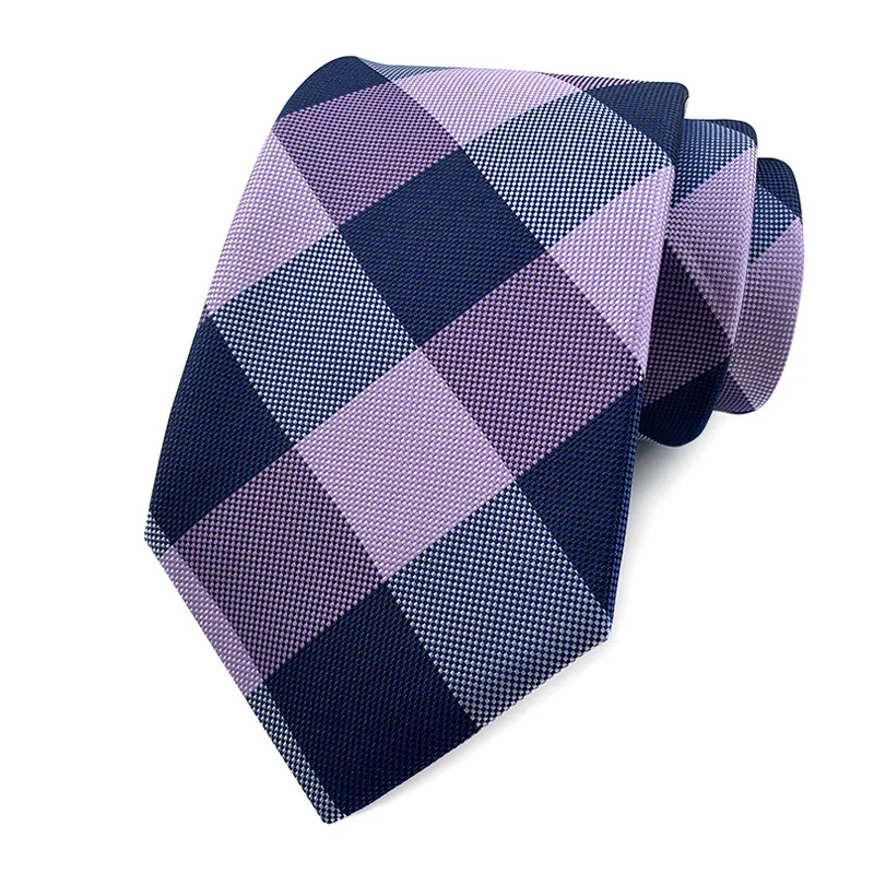 Luxus 8CM Herren Krawatte Lila Farbe Streifen Floral Plaid Solide Dot Krawatten Für Mann Bräutigam Krawatte Für Business hochzeit Party – Detail 17
