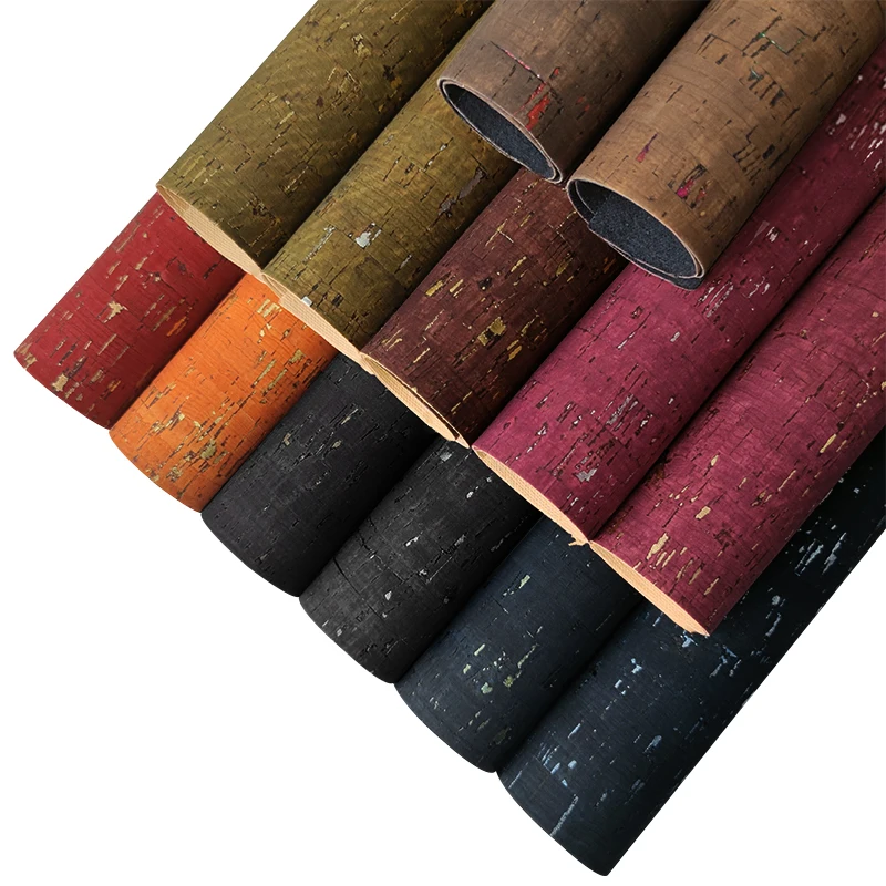 

46x135cm Natural Cork Faux Leather Sewing Wood Grain Printed PU Fabric for Background Plant Trough Bags DIY Handicrafts