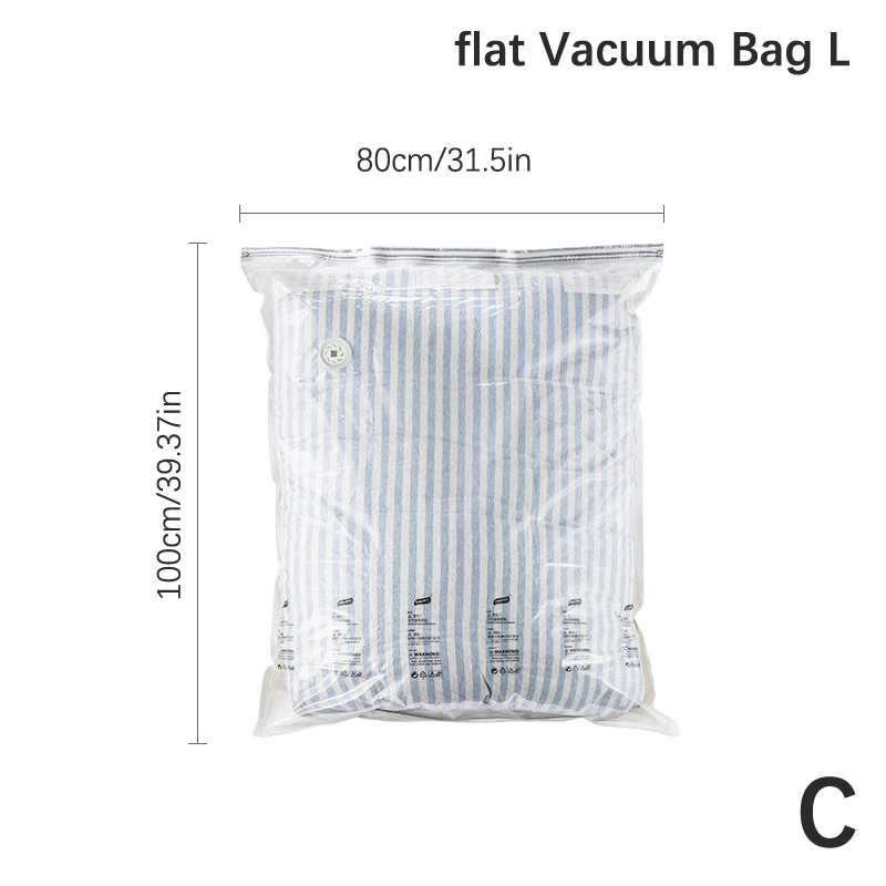 Bolsas de vacío sin bombeo para guardar ropa, edredón de plástico grande,  manta, bolsa de almacenamiento al vacío, ahorro de espacio, 100cm x 110cm -  AliExpress