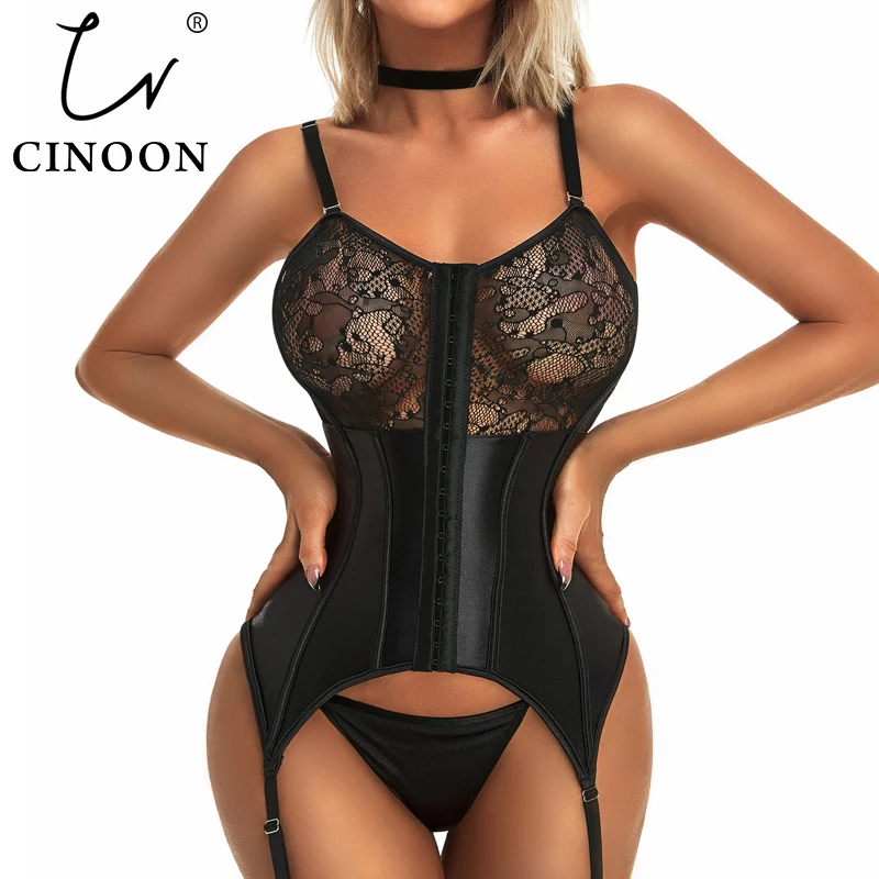 CINOON Sexy Strappy Bodysuit Women's Slimming Underwear Push up Corset and Shaper Gather Bra Shapewear Sexy Lingerie For Women body shaper